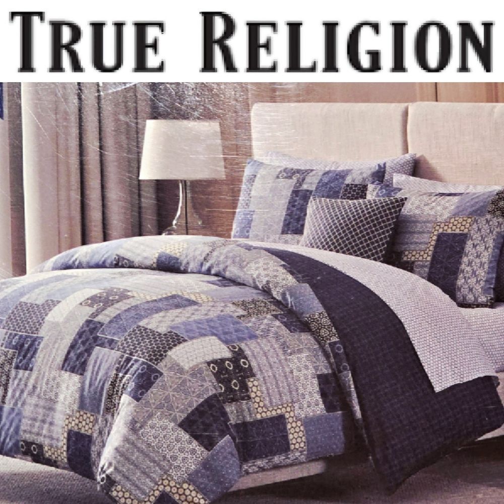 True Religion Patchwork 8-PC Reversible Queen Comforter Set